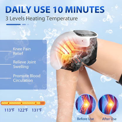 VibroHeat Knee Massager with Red Light Therapy