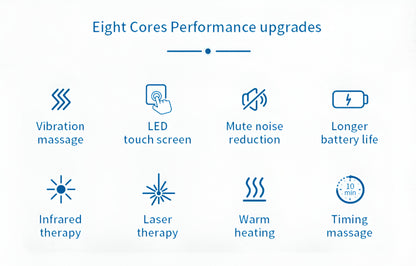 VibroHeat Knee Massager with Red Light Therapy